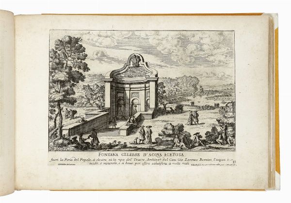 GIOVANNI BATTISTA FALDA : Le fontane di Roma nelle piazze, e luoghi publici della citt�, con li loro prospetti, come sono al presente  - Asta Libri, autografi e manoscritti - Associazione Nazionale - Case d'Asta italiane