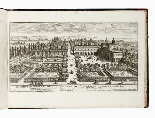 GIOVANNI BATTISTA FALDA : Li giardini di Roma con le loro piante alzate e vedute in prospettiva...  - Asta Libri, autografi e manoscritti - Associazione Nazionale - Case d'Asta italiane