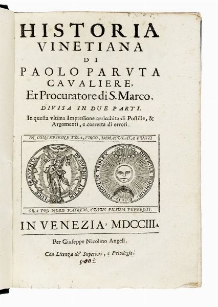 Paolo Paruta : Historia Vinetiana...  - Asta Libri, autografi e manoscritti - Associazione Nazionale - Case d'Asta italiane