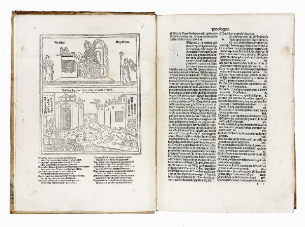 AURELIUS (SANTO) AUGUSTINUS : Augustinus De civitate dei cum commento.  - Asta Libri, autografi e manoscritti - Associazione Nazionale - Case d'Asta italiane