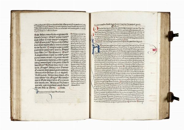 GIOVANNI NANNI : [Auctores vetustissimi]. Fratris Ioannis Annii Viterbensis ordinis predicatorum Theologiae professoris: super opera de Antiquitatibus confecta prefatio incipit.  - Asta Libri, autografi e manoscritti - Associazione Nazionale - Case d'Asta italiane