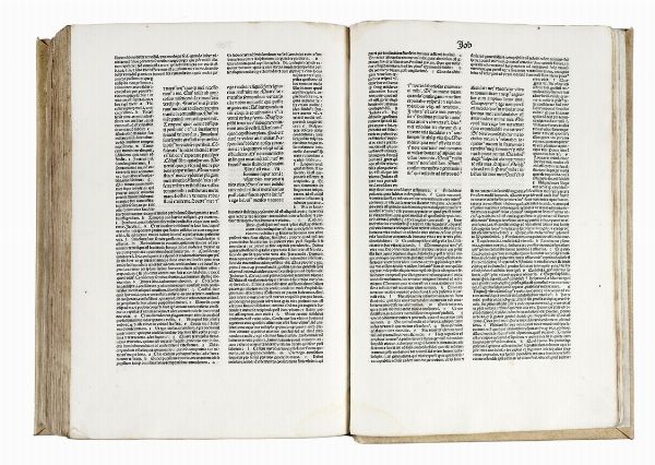 NICOLAUS DE LYRA : [Biblia latina] Prologus primus Venerabilis fratris Nicolai de Lyra ordinis seraphyci francisci: in Testamentum vetus de commendatione Sacrae scripture in generali incipit.  - Asta Libri, autografi e manoscritti - Associazione Nazionale - Case d'Asta italiane