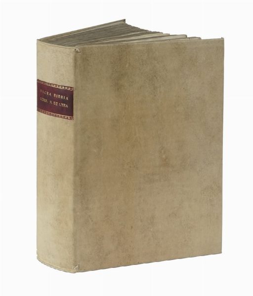 NICOLAUS DE LYRA : [Biblia latina] Prologus primus Venerabilis fratris Nicolai de Lyra ordinis seraphyci francisci: in Testamentum vetus de commendatione Sacrae scripture in generali incipit.  - Asta Libri, autografi e manoscritti - Associazione Nazionale - Case d'Asta italiane