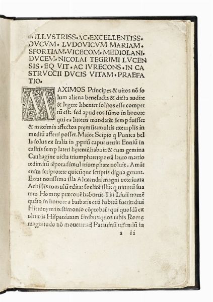 NICCOLO TEGRIMI : Castruccii Antelminelli Castracani lucensis ducis vita.  - Asta Libri, autografi e manoscritti - Associazione Nazionale - Case d'Asta italiane