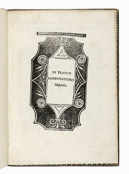 PIER DONATO AVOGADRO : In triduo lamentationis sermo.  - Asta Libri, autografi e manoscritti - Associazione Nazionale - Case d'Asta italiane