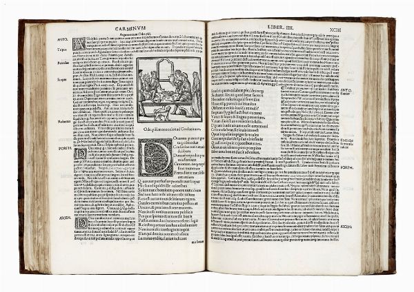 QUINTUS HORATIUS FLACCUS : Odarum libri quatuor: Epodi Carmen saeculare Porphyrio Anto. Manci. Ascensio interpretibus...  - Asta Libri, autografi e manoscritti - Associazione Nazionale - Case d'Asta italiane