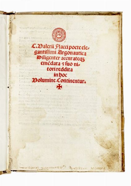 GAIUS VALERIUS FLACCUS SETINUS BALBUS : Argonautica.  - Asta Libri, autografi e manoscritti - Associazione Nazionale - Case d'Asta italiane