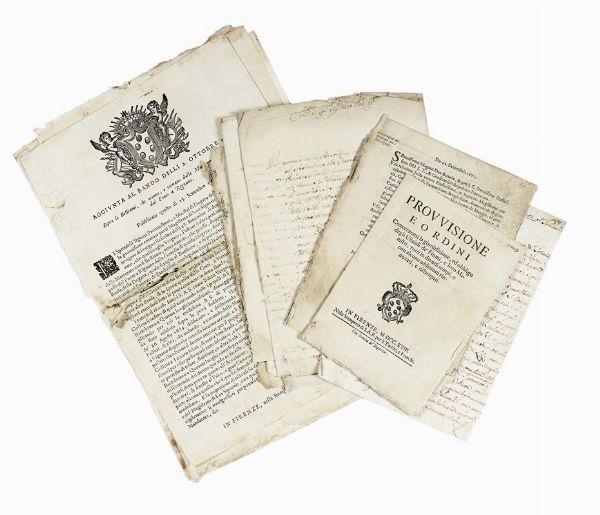 Raccolta di 116 bandi medicei.  - Asta Libri, autografi e manoscritti - Associazione Nazionale - Case d'Asta italiane