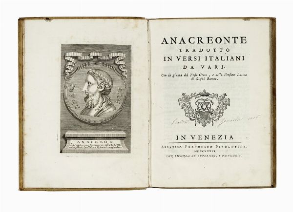 Lotto di 8 opere del Settecento.  - Asta Libri, autografi e manoscritti - Associazione Nazionale - Case d'Asta italiane