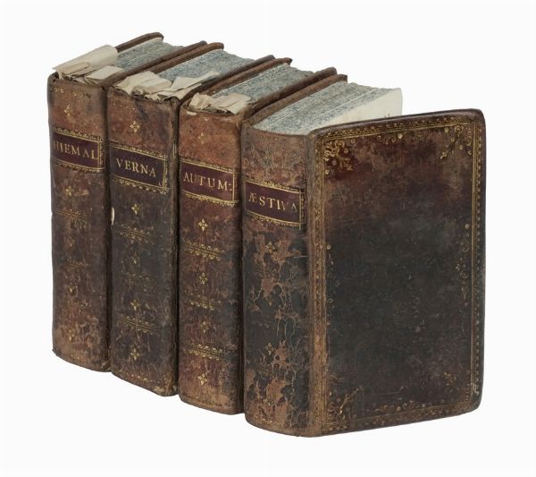 Breviarium romanum [...] Pars hiemalis [- Pars Verna, Pars aestiva, Pars autumnalis].  - Asta Libri, autografi e manoscritti - Associazione Nazionale - Case d'Asta italiane