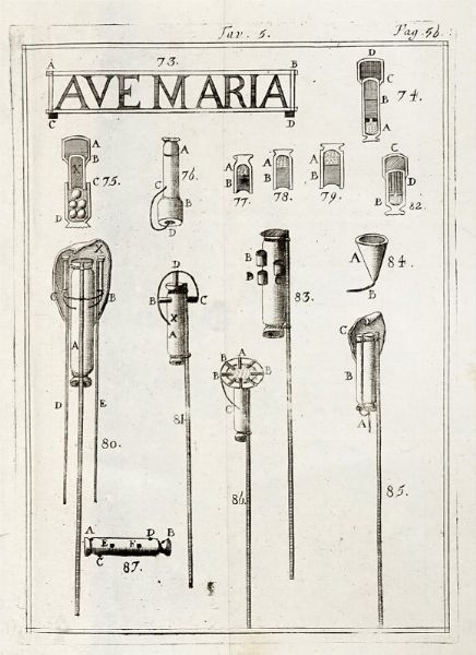 GIUSEPPE ANTONIO ALBERTI : La pirotechnia o sia trattato dei fuochi d'artificio.  - Asta Libri, autografi e manoscritti - Associazione Nazionale - Case d'Asta italiane