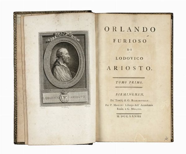 Ludovico Ariosto : Orlando furioso. Tomo primo (-quarto).  - Asta Libri, autografi e manoscritti - Associazione Nazionale - Case d'Asta italiane