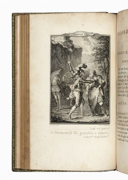 Ludovico Ariosto : Orlando furioso. Tomo primo (-quarto).  - Asta Libri, autografi e manoscritti - Associazione Nazionale - Case d'Asta italiane