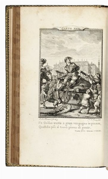 Ludovico Ariosto : Orlando furioso. Tomo primo (-quarto).  - Asta Libri, autografi e manoscritti - Associazione Nazionale - Case d'Asta italiane