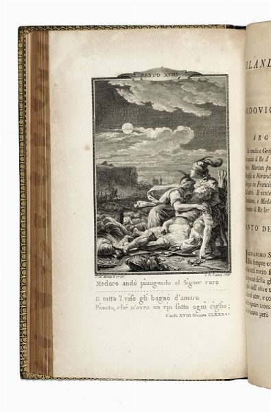 Ludovico Ariosto : Orlando furioso. Tomo primo (-quarto).  - Asta Libri, autografi e manoscritti - Associazione Nazionale - Case d'Asta italiane