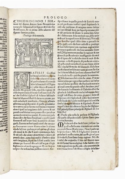 BERNARDUS CLARAVALLENSIS : Sermoni volgari [...] sopra le solennitade di tutto l?anno.  - Asta Libri, autografi e manoscritti - Associazione Nazionale - Case d'Asta italiane