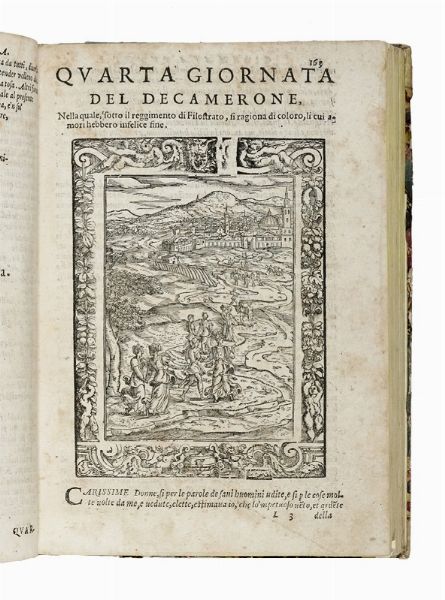 GIOVANNI BOCCACCIO : Il Decameron [...] alla sua vera lettione ridotto dal cavalier Lionardo Salviati...  - Asta Libri, autografi e manoscritti - Associazione Nazionale - Case d'Asta italiane