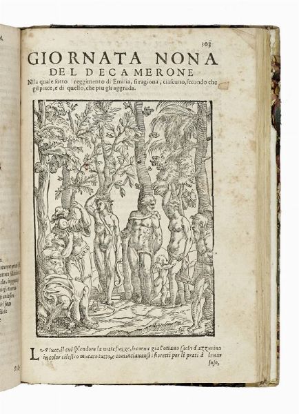 GIOVANNI BOCCACCIO : Il Decameron [...] alla sua vera lettione ridotto dal cavalier Lionardo Salviati...  - Asta Libri, autografi e manoscritti - Associazione Nazionale - Case d'Asta italiane