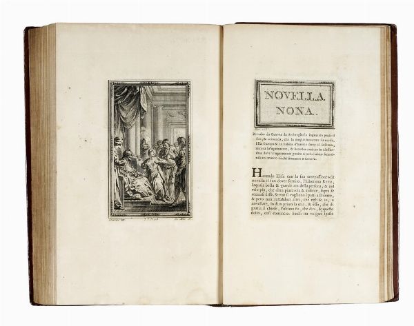 GIOVANNI BOCCACCIO : Il Decamerone di m. Giovanni Boccaccio. Tomo 1. [-5.].  - Asta Libri, autografi e manoscritti - Associazione Nazionale - Case d'Asta italiane