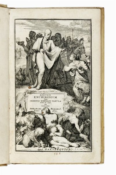 EPICTETUS : Epicteti Enchiridium, un cum cebetis thebani tabulà  - Asta Libri, autografi e manoscritti - Associazione Nazionale - Case d'Asta italiane