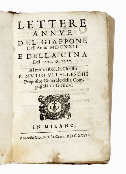 GESUITI : Lettere annue del Giappone dell'anno 1622. E della Cina del 1621 & 1622...  - Asta Libri, autografi e manoscritti - Associazione Nazionale - Case d'Asta italiane
