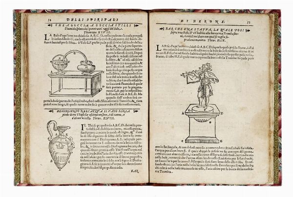 HERO (ALEXANDRINUS) : Gli artifitiosi et curiosi moti spiritali...  - Asta Libri, autografi e manoscritti - Associazione Nazionale - Case d'Asta italiane