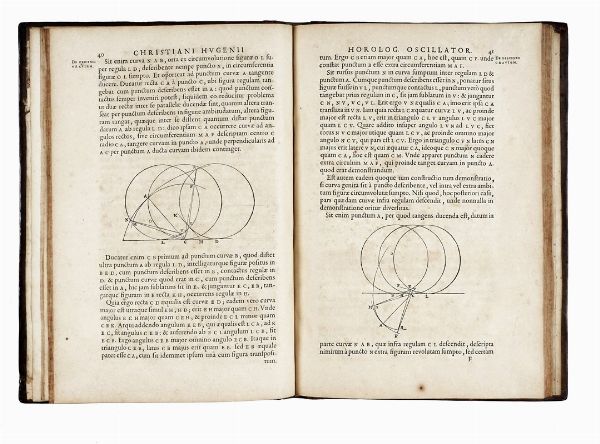 Christiaan Huygens : Horologium oscillatorium, sive de motu pendulorum ad horologia aptato demonstrationes geometricae.  - Asta Libri, autografi e manoscritti - Associazione Nazionale - Case d'Asta italiane