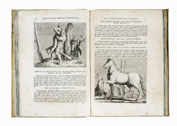 LEONARDO DA VINCI : Trattato della pittura di Lionardo da Vinci [...] Si sono giunti i tre libri della Pittura, ed il trattato della Statua di Leon Battista Alberti, colla vita del medesimo.  - Asta Libri, autografi e manoscritti - Associazione Nazionale - Case d'Asta italiane
