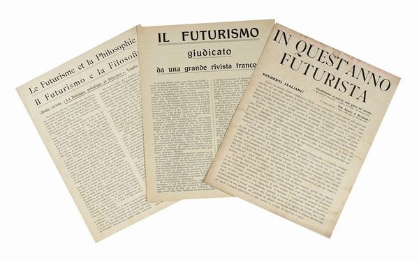 Filippo Tommaso Marinetti : In quest'anno futurista.  - Asta Libri, autografi e manoscritti - Associazione Nazionale - Case d'Asta italiane