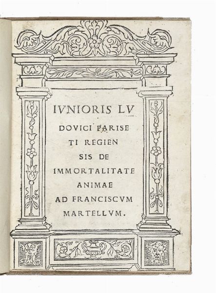 LODOVICO PARISETTI : De immortalitate animae.  - Asta Libri, autografi e manoscritti - Associazione Nazionale - Case d'Asta italiane