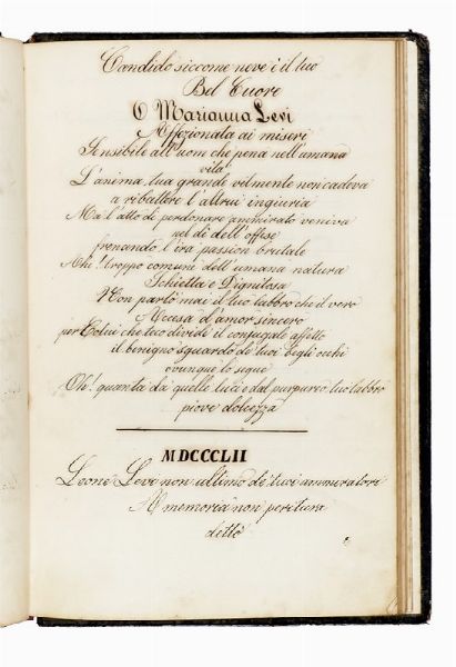 Album amicorum della famiglia Levi di Cento.  - Asta Libri, autografi e manoscritti - Associazione Nazionale - Case d'Asta italiane
