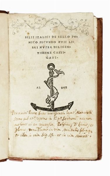 GAIUS SILIUS ITALICUS : De bello Punico secundo XVII libri nuper diligentissime castigati.  - Asta Libri, autografi e manoscritti - Associazione Nazionale - Case d'Asta italiane