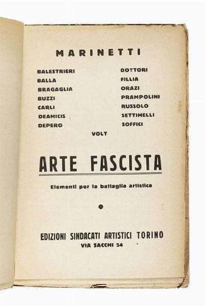 EMILIO BOCCAFUSCA : Studenti fascisti cantano cos.  - Asta Libri, autografi e manoscritti - Associazione Nazionale - Case d'Asta italiane