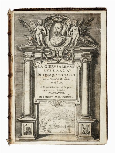 Torquato Tasso : La Gierusalemme liberata [...] con le figure di Bernardo Castello; e le Annotationi di Scipio Gentili, e di Giulio Guastavini.  - Asta Libri, autografi e manoscritti - Associazione Nazionale - Case d'Asta italiane