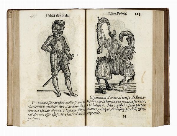 CESARE VECELLIO : Habiti antichi ouero Raccolta di figure delineate dal gran Titiano, e da Cesare Vecellio suo fratello, diligentemente intagliate, conforme alle nationi del mondo...  - Asta Libri, autografi e manoscritti - Associazione Nazionale - Case d'Asta italiane