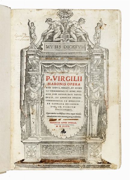 PUBLIUS VERGILIUS MARO : Opera cum Servij, Donati et Ascensij commentarijs nunc primum suae integritati restitutis...  - Asta Libri, autografi e manoscritti - Associazione Nazionale - Case d'Asta italiane