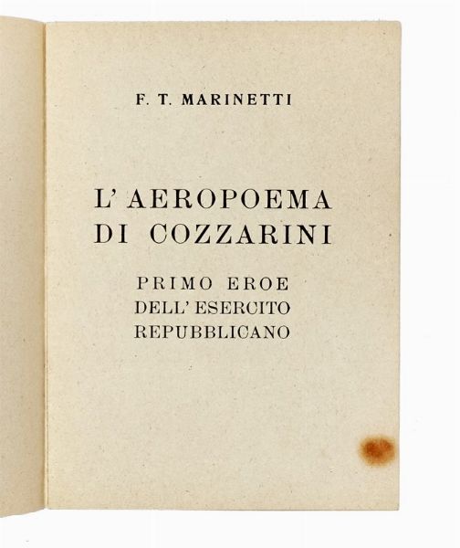 PAOLO BUZZI : Aeroplani.  - Asta Libri, autografi e manoscritti - Associazione Nazionale - Case d'Asta italiane