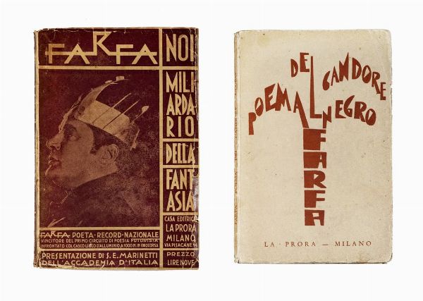 FARFA (PSEUD. DI VITTORIO TOMMASINI) : Poema del candore negro.  - Asta Libri, autografi e manoscritti - Associazione Nazionale - Case d'Asta italiane