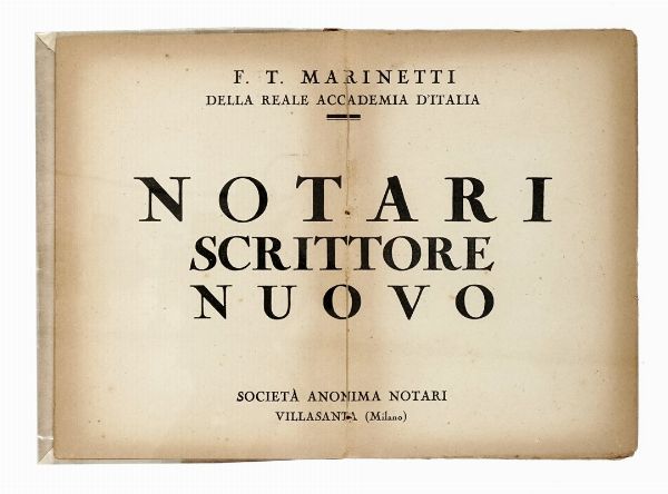 Filippo Tommaso Marinetti : Raccolta di 4 opere futuriste.  - Asta Libri, autografi e manoscritti - Associazione Nazionale - Case d'Asta italiane
