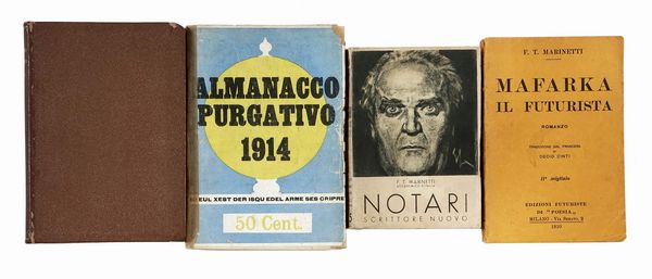Filippo Tommaso Marinetti : Raccolta di 4 opere futuriste.  - Asta Libri, autografi e manoscritti - Associazione Nazionale - Case d'Asta italiane