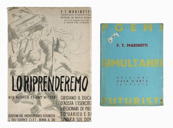 Filippo Tommaso Marinetti : Poemi simultanei futuristi.  - Asta Libri, autografi e manoscritti - Associazione Nazionale - Case d'Asta italiane