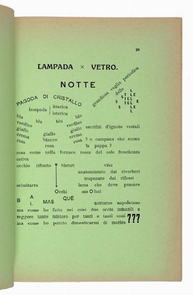 FRANCESCO MERIANO : Equatore notturno. Parole in libert.  - Asta Libri, autografi e manoscritti - Associazione Nazionale - Case d'Asta italiane