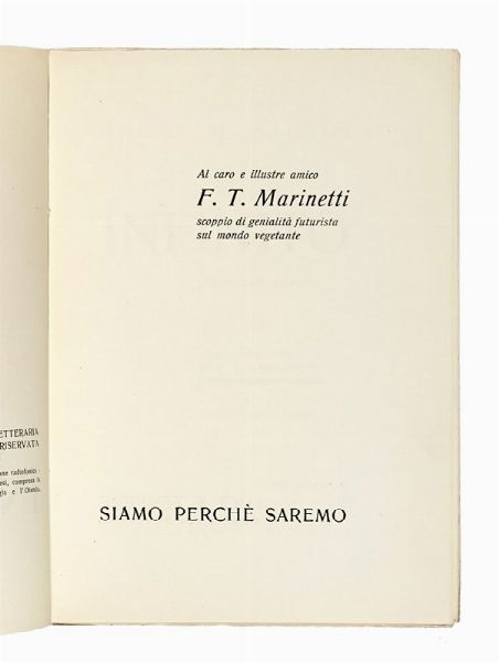 BRUNO GIORDANO SANZIN : Infinito.  - Asta Libri, autografi e manoscritti - Associazione Nazionale - Case d'Asta italiane