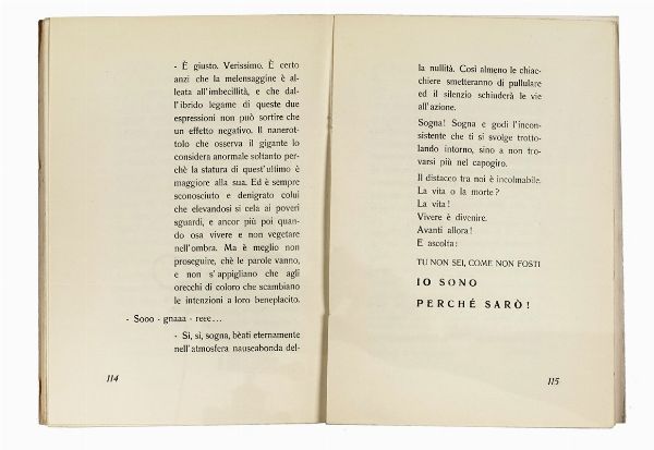 BRUNO GIORDANO SANZIN : Infinito.  - Asta Libri, autografi e manoscritti - Associazione Nazionale - Case d'Asta italiane