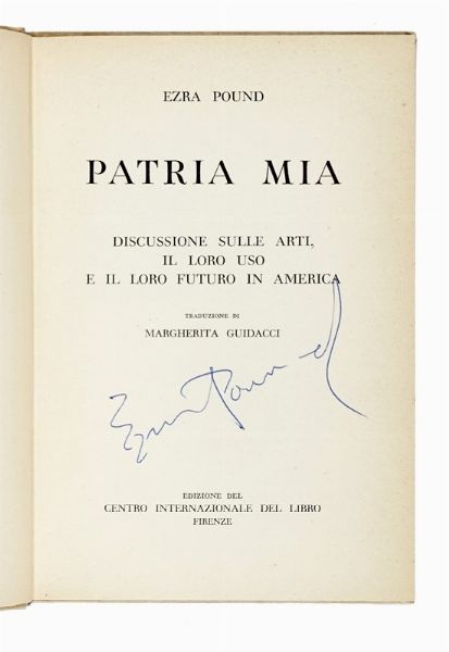 GUIDO CAVALCANTI : Rime. Edizione rappezzata fra le rovine.  - Asta Libri, autografi e manoscritti - Associazione Nazionale - Case d'Asta italiane