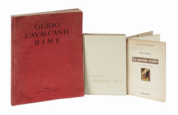 GUIDO CAVALCANTI : Rime. Edizione rappezzata fra le rovine.  - Asta Libri, autografi e manoscritti - Associazione Nazionale - Case d'Asta italiane