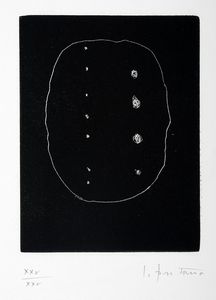 LUCIO FONTANA - Dix eaux-fortes. Illustres par Alain Jouffroy. L'pe dans l'eau. En hommage  Lucio Fontana.