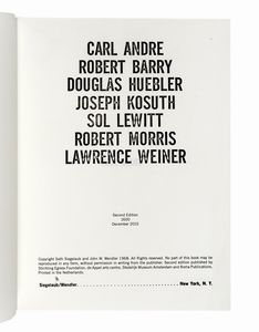 SOL [PSEUD. DI LEWITT SOLOMON] LEWITT - Carl Andre, Robert Barry, Douglas Huebler, Joseph Kosuth, Sol Lewitt, Robert Morris, Lawrence Weiner (Xerox Book).