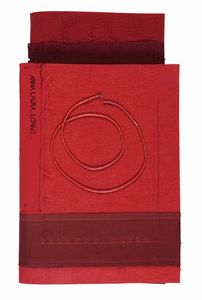 ANNA LAURA LONGO : Oblungo Rosso - Con incorporazione di tela.  - Asta Libri, autografi e manoscritti - Associazione Nazionale - Case d'Asta italiane