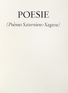 PAUL VERLAINE : Poesie.  - Asta Libri, autografi e manoscritti - Associazione Nazionale - Case d'Asta italiane